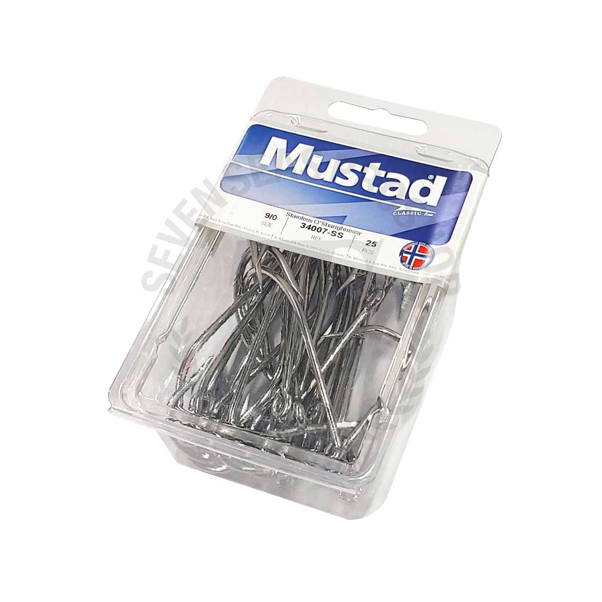 Mustad 34007-SS OShaughnessy 8/0 Stainless Steel Hook