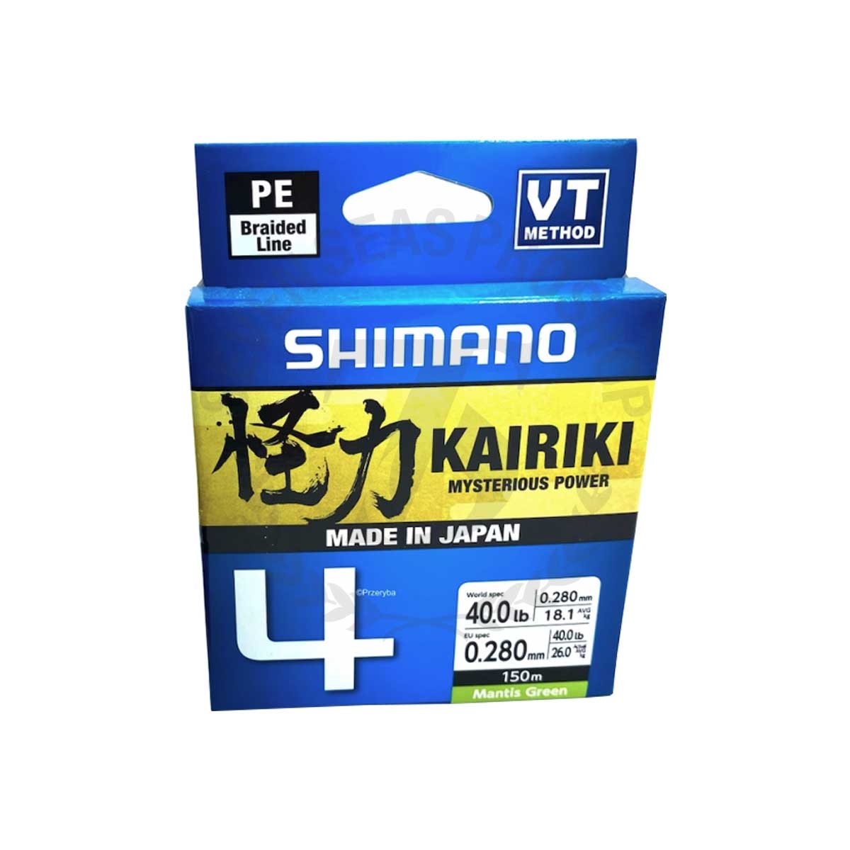Trecciato Shimano Kairiki 4 4 Fili PE Dyneema - Bobine Da 150m E 300m