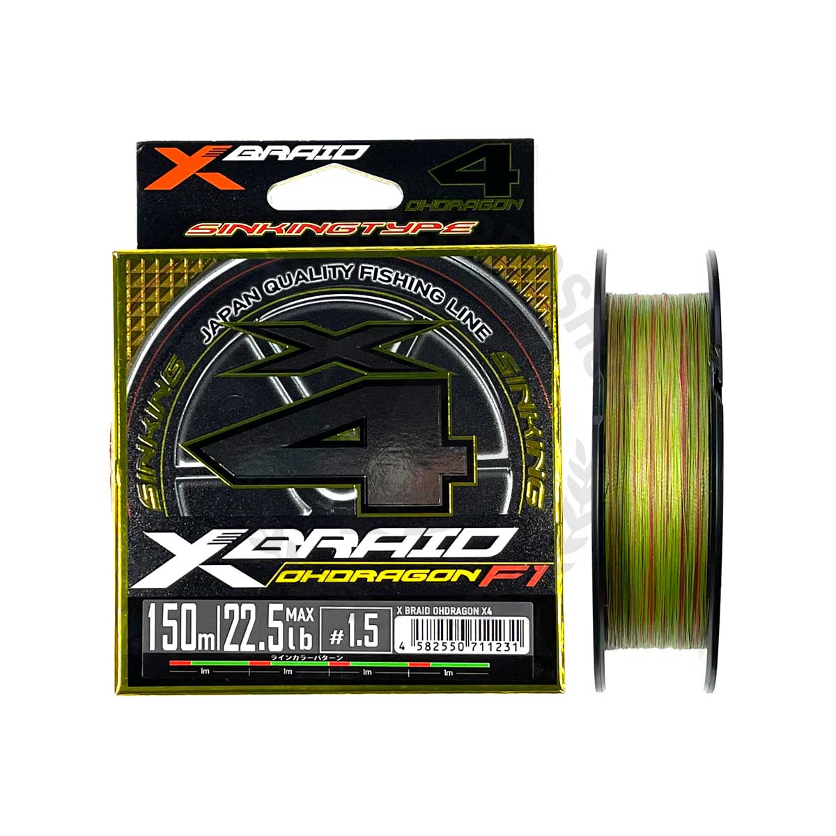 YGK X-Braid Ohdragon F1 X4 150m #PE-1.5 (Multi Color)*สายพีอี - 7
