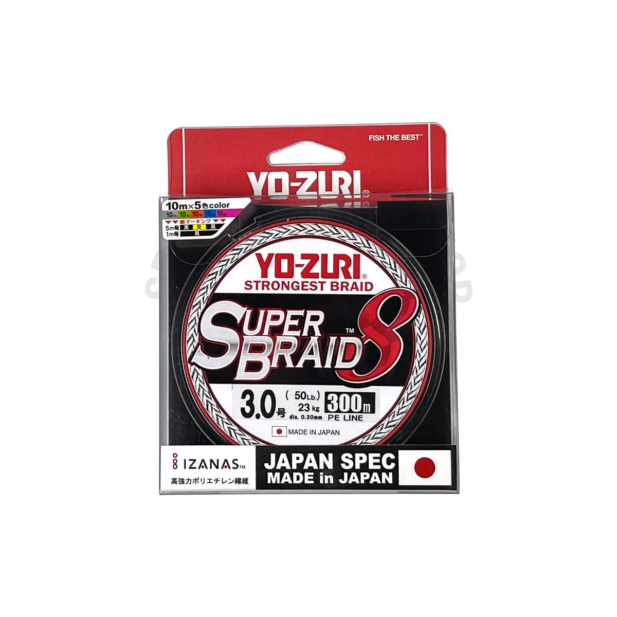 Yo-Zuri Super Braid 8 300m #R1290-PE3 (Multi Color)*สายพีอี - 7