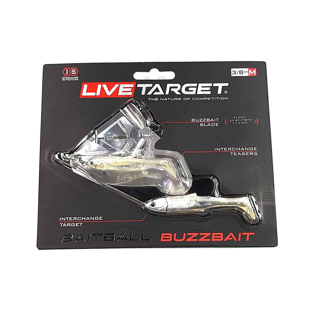 Live Target Baitball Buzzbait 3/8oz-M #Pearl White/Silver*เหยื่อบัสเบท - 7  SEAS PROSHOP (THAILAND)