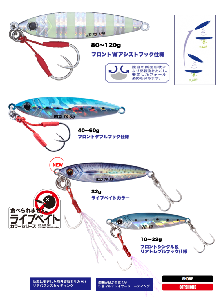Jig Métal Major Craft Jigpara JPTG-24L, 24g, Tungstène, Couleur 085, Pêche En Mer