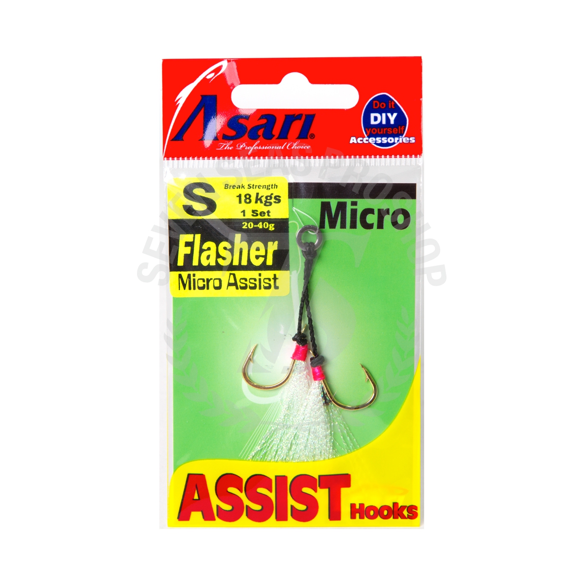 Asari Flasher Micro Assist Hooks #S*เบ็ดไมโครจิ๊ก - 7 SEAS PROSHOP