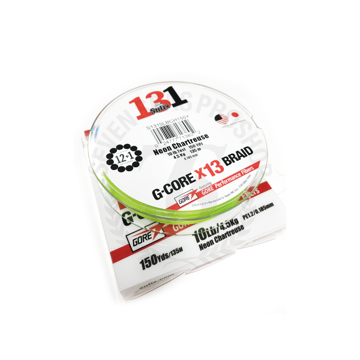 Tresse Sufix 131 G-Core 150M Lo-Vis Green - Pêche Des Carnassiers