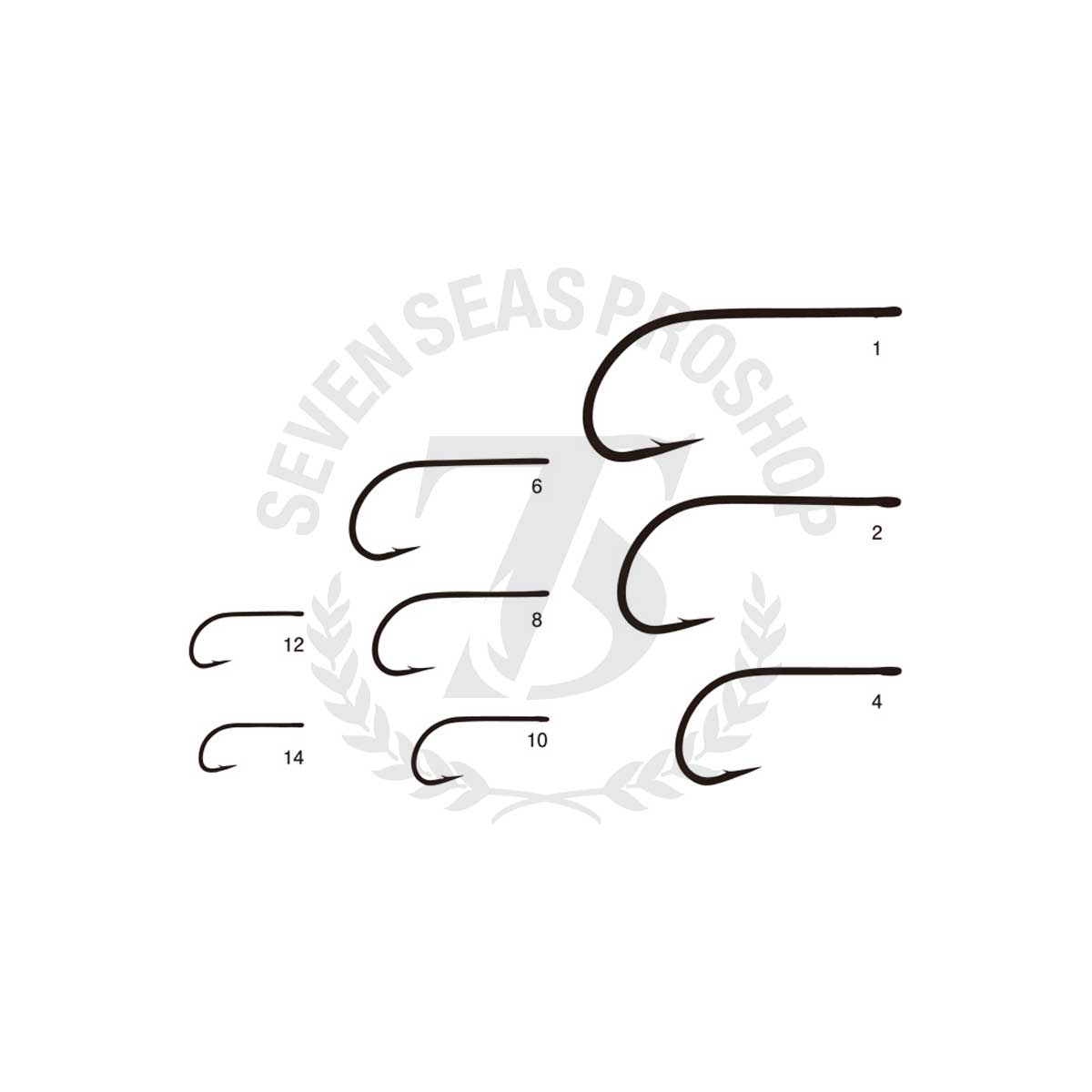 Gamakatsu F314 Fly Fishing Hooks - Heavy Wire Forged, Size 2, Pack Of 20, NS Black Finish - View #12