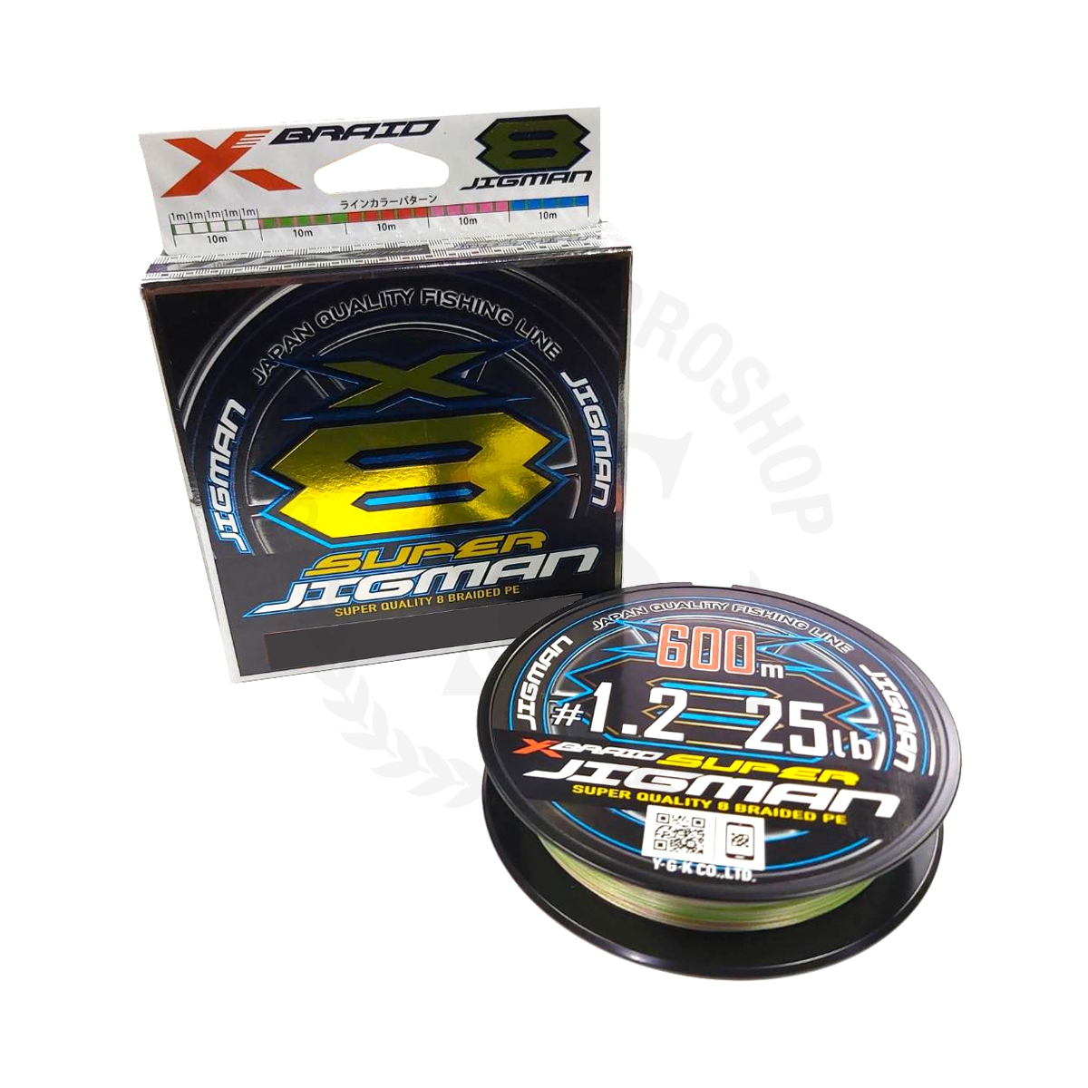 Ygk x braid super jigman x8 600m pe 2 multi color 7 seas proshop