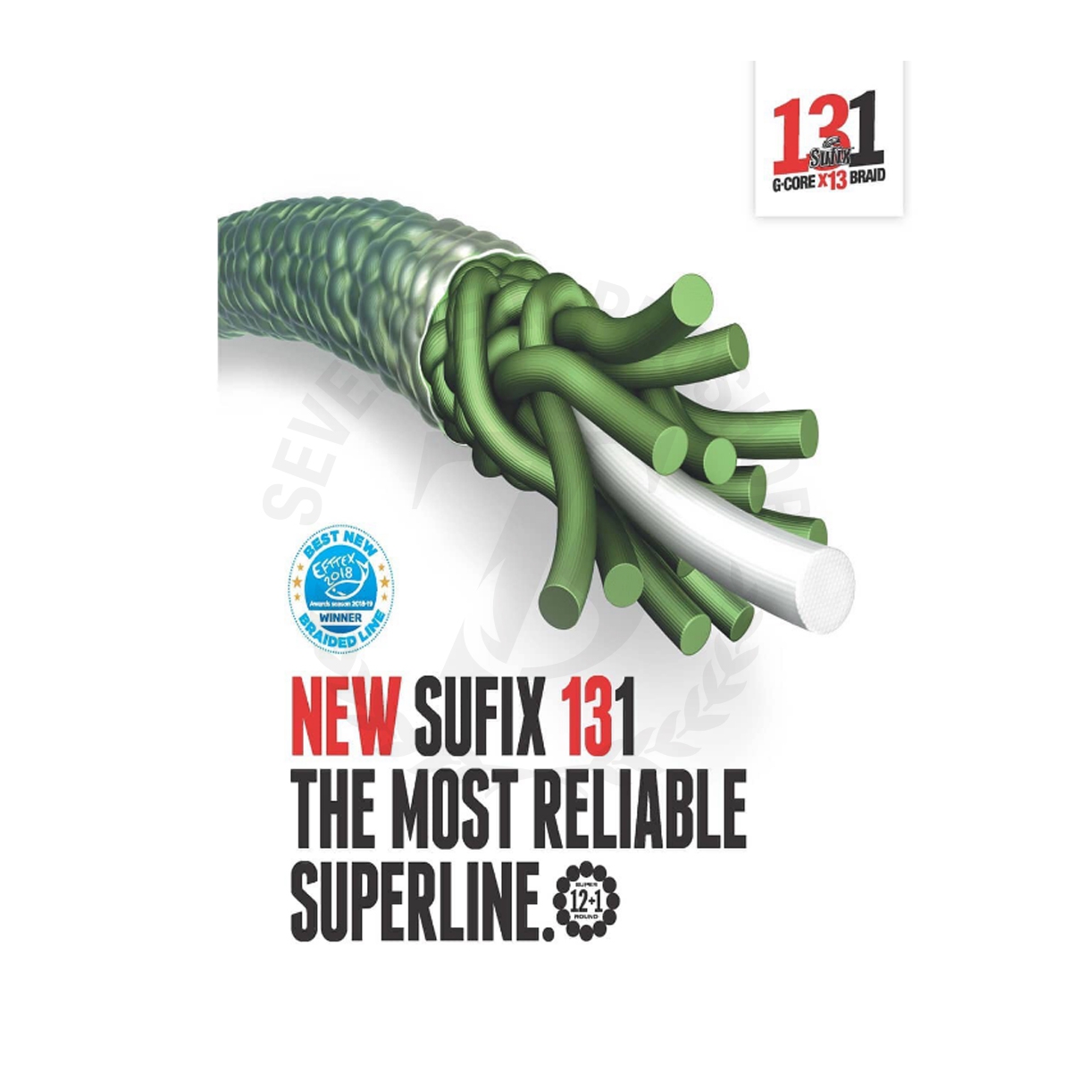 Sufix 131 G-Core X13 Braid 135m #PE1 (Neon Chartreuse)*สายพีอี - 7