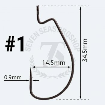 Gamakatsu Worm Hooks Offset Shank Extra Wide Gap