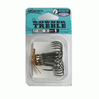 Owner ST-36BC Stinger Predator - Amo Triplo Per Pesca In Acqua Dolce E Salata, Varie Misure (16 A 1/0), Confezione Multipla